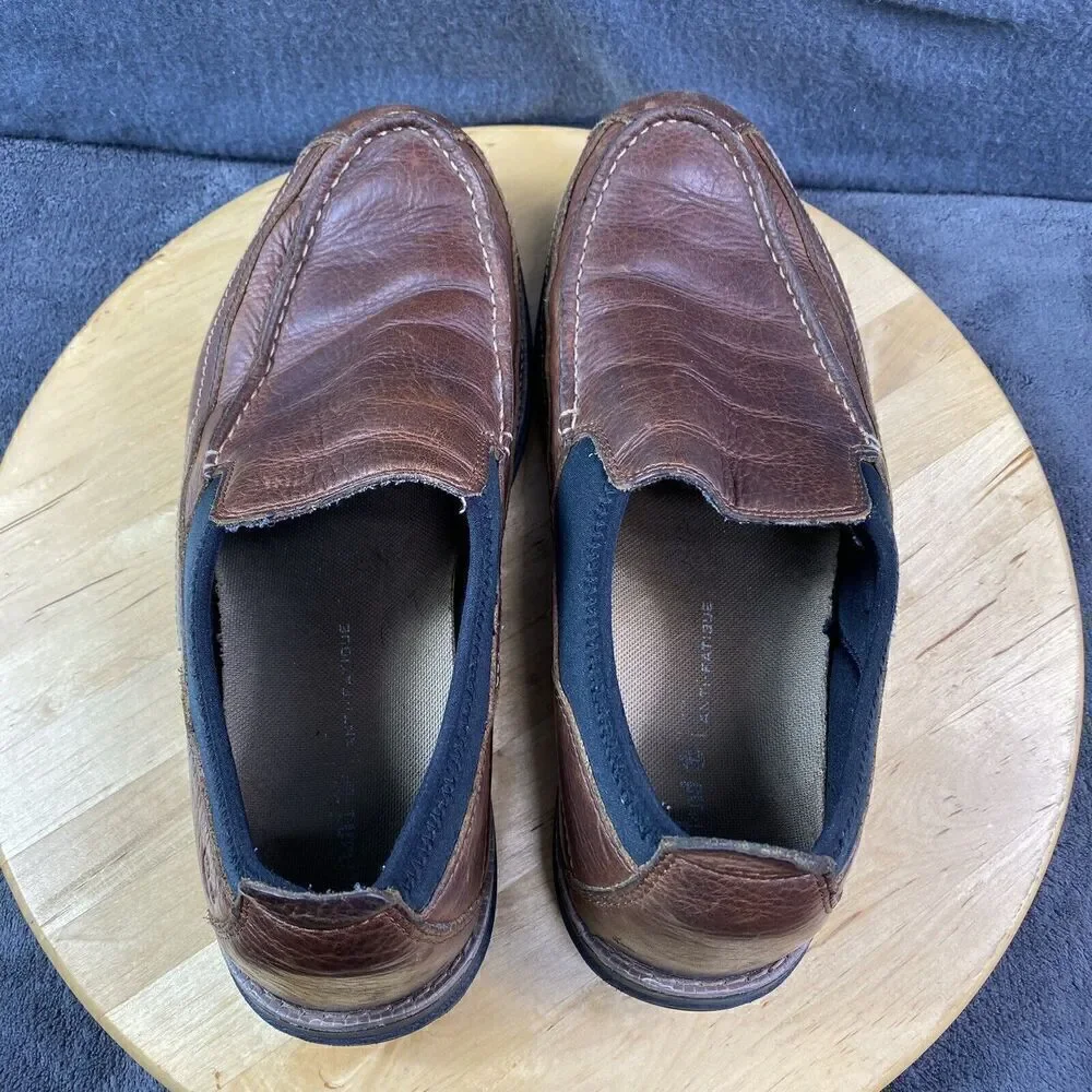 Timberland Richmont Slip On Shoes Brown Burnished Leather Mens Comfort Size 10.5